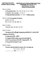 Đề khảo sát chất lượng đầu năm môn Toán 8 - Năm học 2015 - 2016